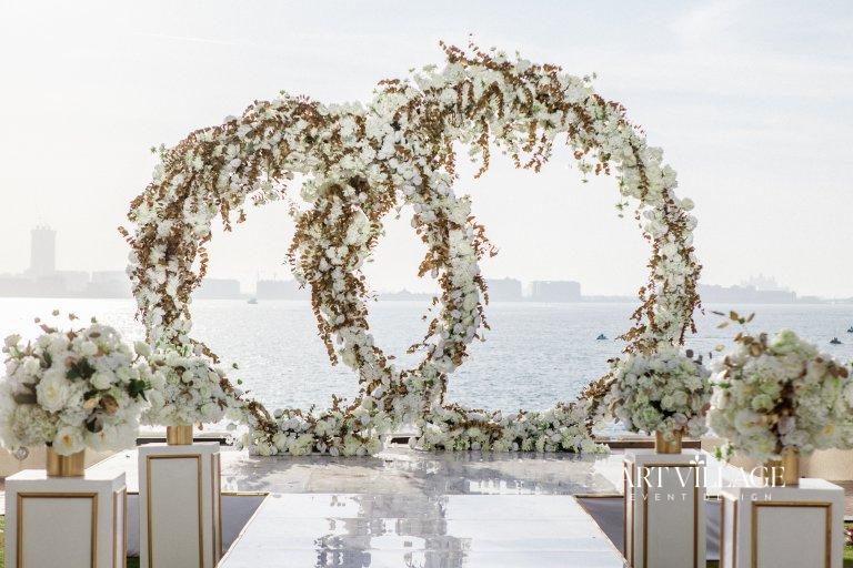 wedding ring style backdrop Dubai