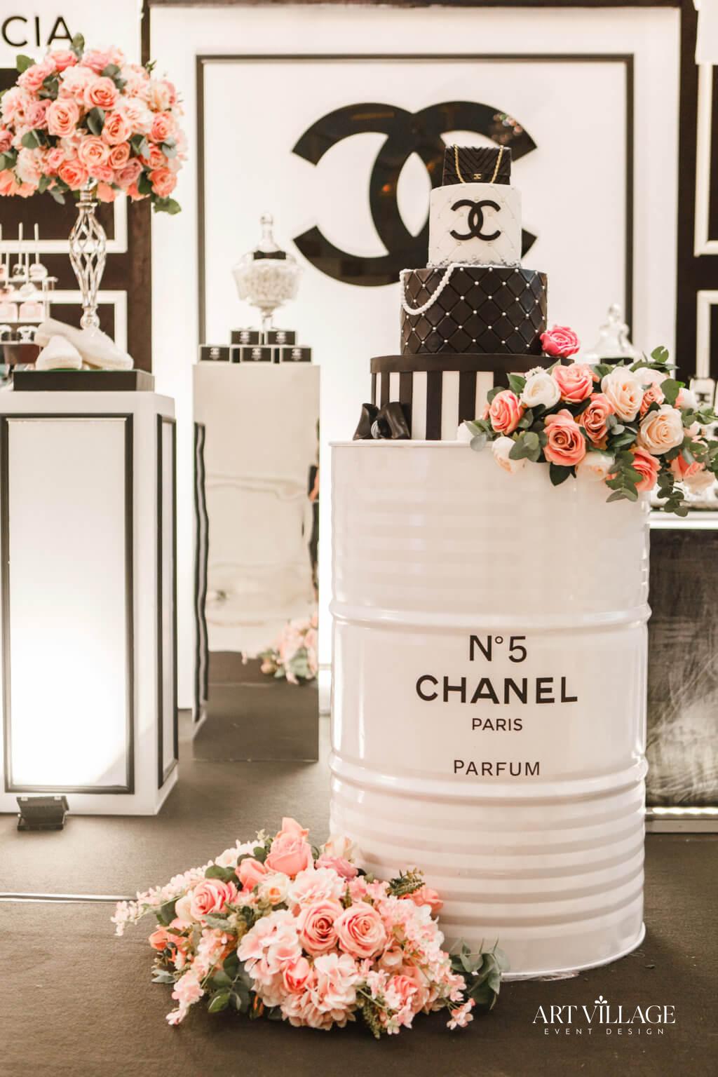 Chanel Themed 40th Birthday Party  Tickled Pink Party Ideas